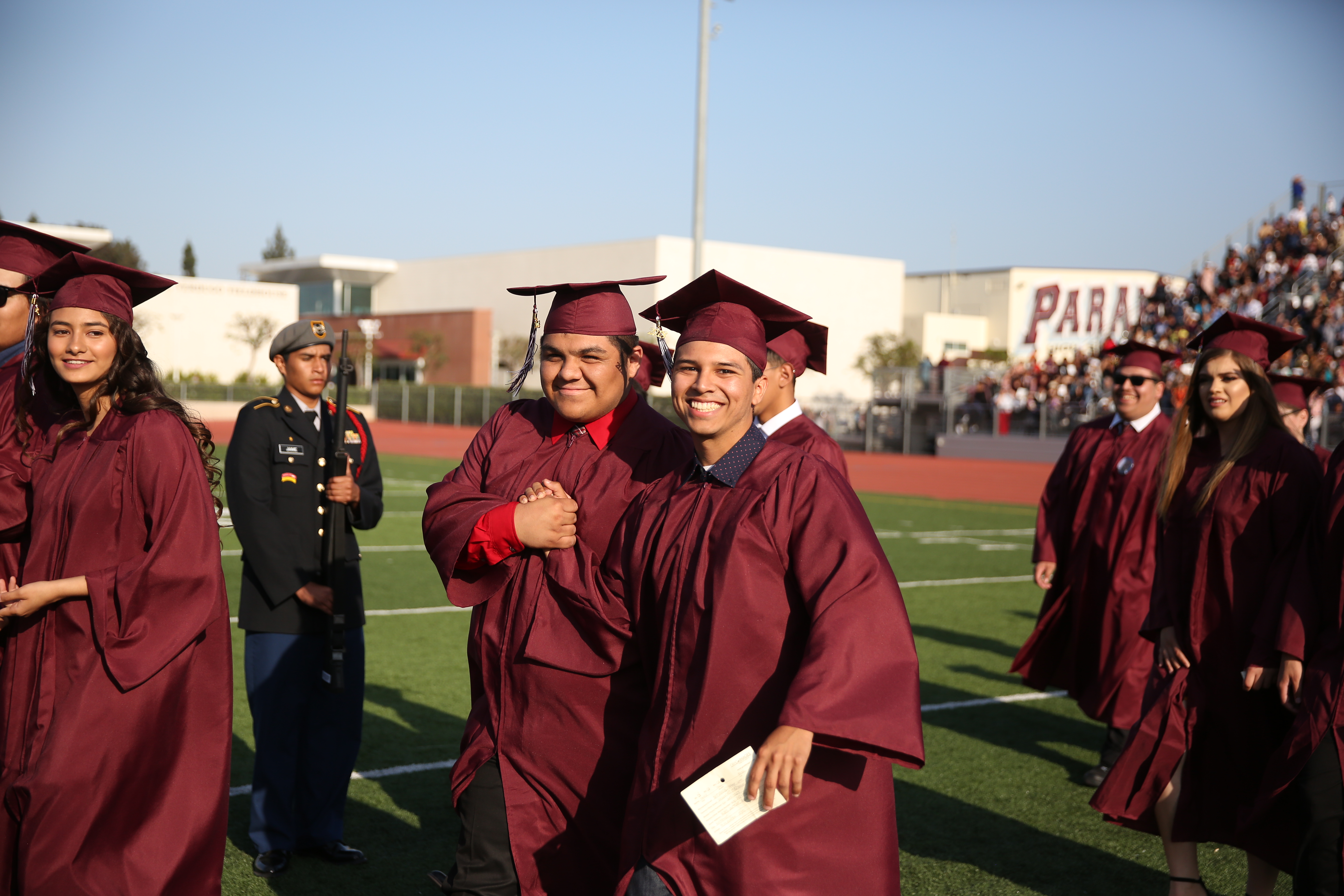 1000 Paramount High School Seniors Flip Tassels During Graduation